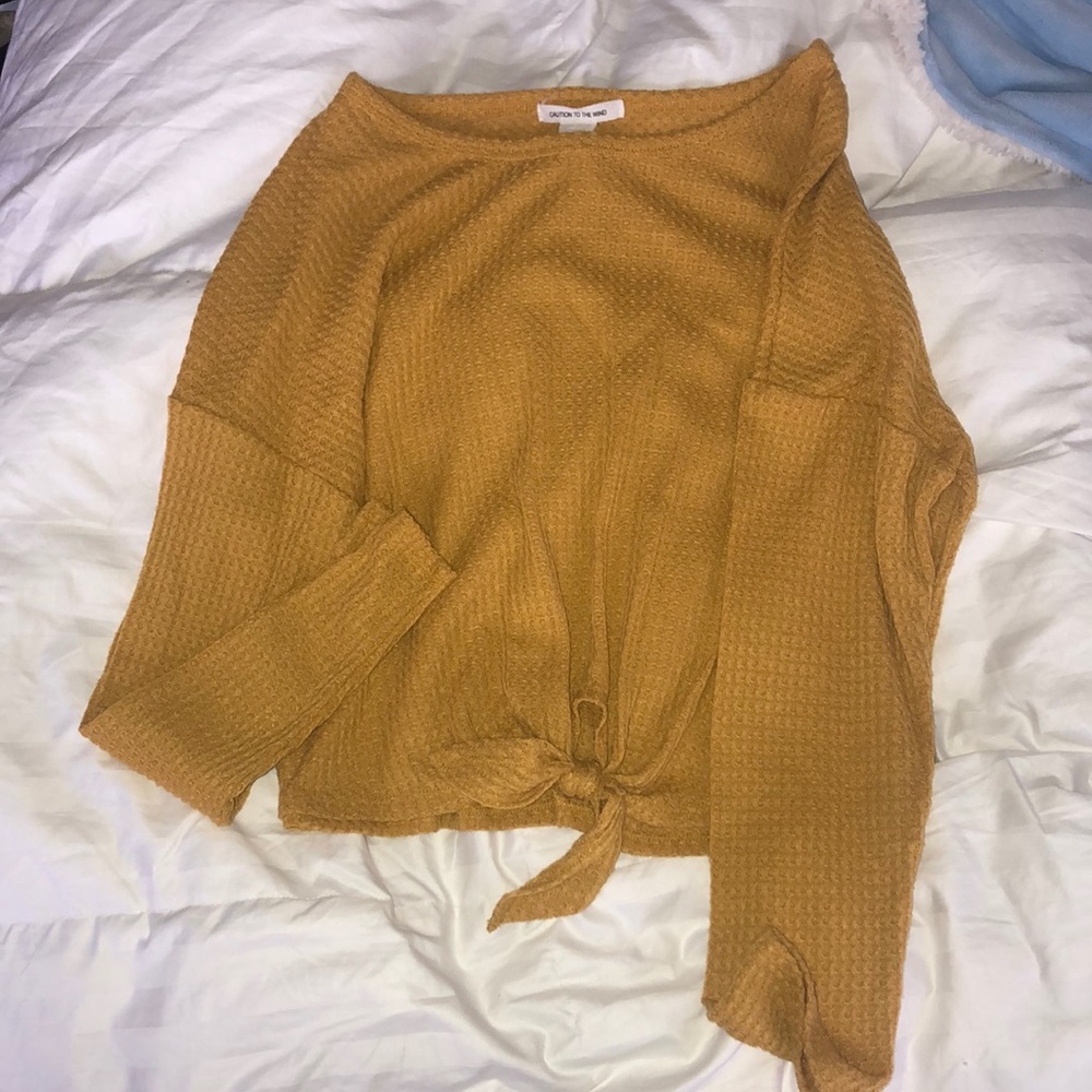 long sleeve yellow top
